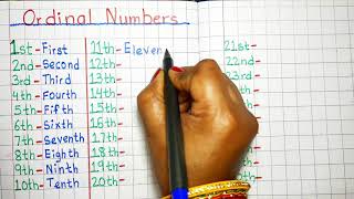 1100 Ordinal Numbers। Spelling Ordinal numbers 1 to 100। Writing English Ordinal number to 100 [upl. by Bertelli652]