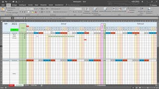 Excel Schichtplan erstellen Teil 1 Datum Vers 2 [upl. by Kizzee]