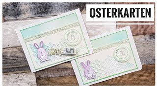 🐰💙 Osterkarten basteln 💙🐰 Kartenbasteln mit IZINK DYE DIY IDEE Tutorial  deutsch [upl. by Dailey]