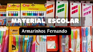 PARTE 1 MATERIAL ESCOLAR NO ARMARINHOS FERNANDO CANETAS MARCADORES CANETINHAS [upl. by Danais792]