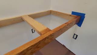 Part 1 of 4 DIY Long Floating Desk  Framing [upl. by Lysander]