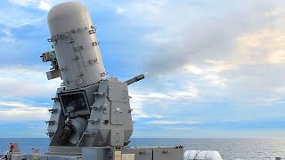 Phalanx CIWS Closein Weapon System In Action  US Navys Deadly Autocannon [upl. by Milt448]