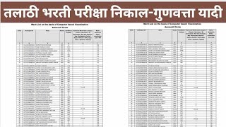 तलाठी भरती निकाल 2024 येथे चेक करा  Talathi Bharti Nikal 2024 Merit List PDF Link  Talathi Bharti [upl. by Ynnep157]