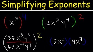 Simplifying Exponents With Fractions Variables Negative Exponents Multiplication amp Division Math [upl. by Philoo]