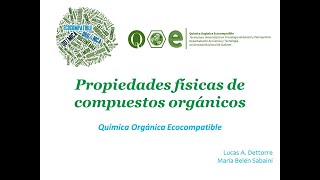 Propiedades físicas de compuestos orgánicos [upl. by Lorenzo]