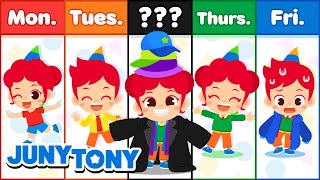 Rainbow Colored Clothes  How Do I Look  Color Songs for Kids  JunyTony [upl. by Nauqel]