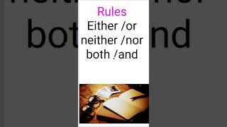 Botheither and neither  usage english shortsviral [upl. by Merlin]