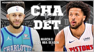 Charlotte Hornets vs Detroit Pistons Full Game Highlights  Mar 11  2024 NBA Season [upl. by Dnalerb]