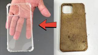 Smartphone Yellowish Cover Restoration  Cleaning of Mobile Transparent Pouch [upl. by Sidalg]