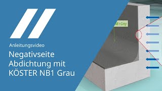 Negativabdichtung Kellerinnenabdichtung für Mauerwerk und Beton mit KOESTER NB 1 Grau [upl. by Ahtekal]