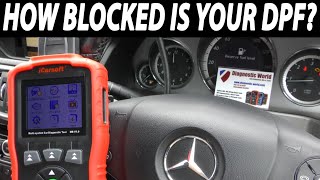 The Easy way to check how blocked your DPF filter is Soot amp Ash Level Mercedes [upl. by Lenora]