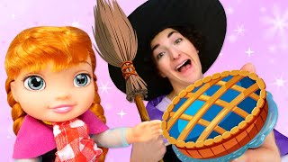 La strega Befana impara a usare il forno elettrico con la bambola Anna Frozen Storia per bambina [upl. by Adelpho]