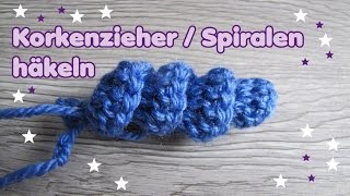 Wie häkelt man Korkenzieher  Spiralen  Locken Tutorial [upl. by Sigfried562]