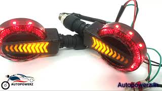 Universal Bike Round Red amp Yellow Running indicator light [upl. by Dulci]