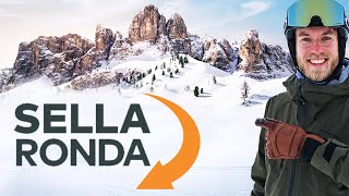 Spektakuläre Skirunde Sella Ronda aus Gröden  Skifahren in Dolomiti Superski [upl. by Adnaugal]