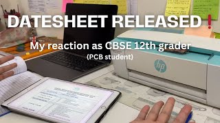 CBSE DATE SHEET 2024 RELEASED❗️My Reaction😱 [upl. by Adoree560]