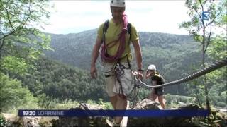 Via Ferrata de Bussang avec Verticales Vosges Reportage France 3 [upl. by Nivrek230]