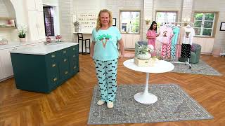 Bouffants amp Broken Hearts Graphic Tee Pajama Set on QVC [upl. by Coats]