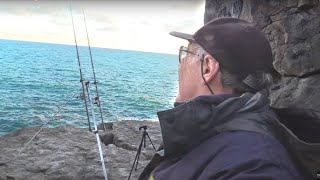 Solo Shore Fishing on Jurassic Rocks [upl. by Yretsym562]