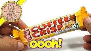 Coffee Crisp Wafer Candy Bar Nestle Canada Review [upl. by Nohsed145]