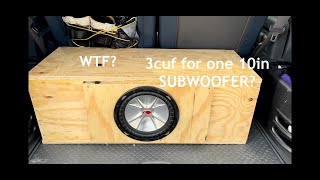 3 cubic foot box for a SINGLE 10 inch sub [upl. by Etsirhc]