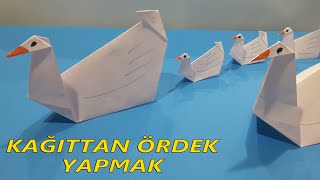 Kağıttan Ördek Yapmak Kolay Origami Eğlenceli Videolar [upl. by Denny]