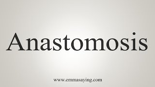 How To Say Anastomosis [upl. by Dich]