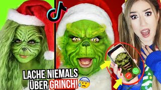 LACHE bitte niemals über GRINCH MAKEUP TIKTOK vor WEIHNACHTEN er RUFT über FACETIME amp BOX mich [upl. by Jarred]