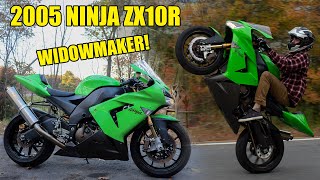 Regular Motorcycle Reviews 2005 Ninja ZX10R Widowmaker [upl. by Uhsoj]