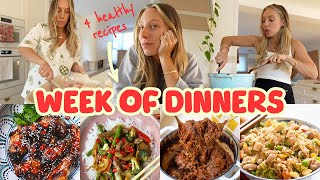 REALISTIC week of dinners  4 family recipes I cooked this week [upl. by Starla430]