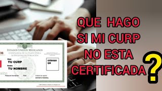 CURP CERTIFICADA ANTE RENAPO COMO HACERLE ❓❓❓❓ [upl. by Asilaj562]