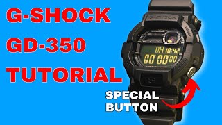 GShock GD350 Tutorial  How to set Alarm and Timer [upl. by Ioved]