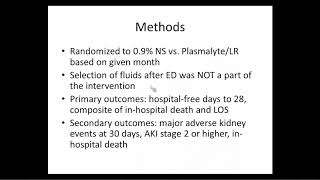 Journal Club Balanced Crystalloids [upl. by Kaitlin847]