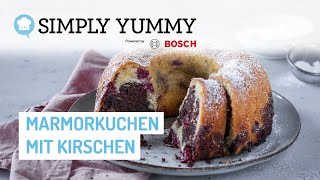 Saftiger Marmorkuchen mit Kirschen 🍒😍  SIMPLY YUMMY Rezepte [upl. by Hunger589]