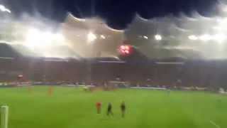 Wales Vs Belgium End whistle Zombie Nation 10 12062015 [upl. by Aicelf147]