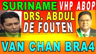 SURINAME Drs Abdoel vs VHP ABOP regering Santokhi Brunswijk SU NA ME 2024 [upl. by Alemat]