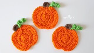 Crochet Pumpkin Coasters [upl. by Atnad]