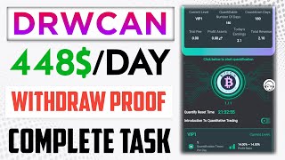 Drwcan  New USDT Earning Site 2024  Earn USDT Daily With Withdrawal Proof  Earn USDT Trc20 [upl. by Kauslick]