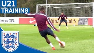 Berahino Incredible Strike  Eng U21 Shooting Practice  Inside Training [upl. by Mcgee]