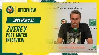 Zverev Round 1 postmatch interview  RolandGarros 2024 [upl. by Negah]