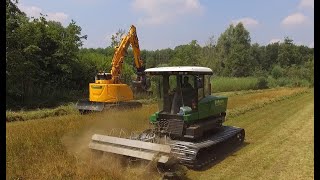 Mowing wetland  Wetland maaien  Van Boxmeer Helmond [upl. by Hellman]