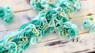 DIY Coffee Filters Flowers Rolled Roses Rosettes [upl. by Andrews998]