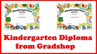 Kindergarten Diploma from Gradshop [upl. by Averell]