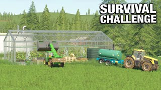 BUILDING A TOMATO GREENHOUSE  Survival Challenge No Mans Land FS19 Ep 85 [upl. by Ahseenat673]