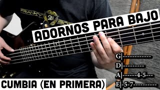 Adornos para Cumbia en Bajo para Quedarse en Primera  TABS [upl. by Dumah877]