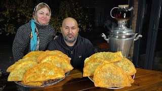 Real pasties with meat Old Recipe At the stake [upl. by Heimer]