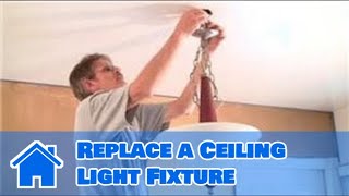 Home Help  How to Replace a Ceiling Light Fixture [upl. by Nyrad424]