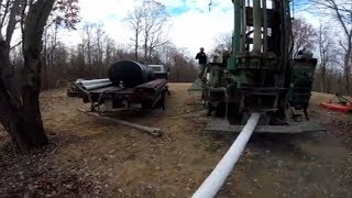 How a Water Well is Drilled Water Well Drilling on a Mountain and Adding Pipe to Drill Deeper [upl. by Opiuuk490]