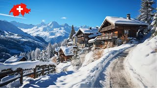 🇨🇭 Davos Switzerland ❄️ Winter Wonderland 🇨🇭 A Fresh Morning Walk Most Beautiful Place Switzerland [upl. by Morez]