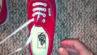 How to straight lace bar lace vans with 4 holes [upl. by Selfridge857]